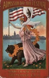 Admission Day 1910 Festival Postcard