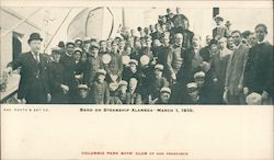 Band on Steamship Alameda Postcard