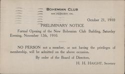 Bohemian Club Postcard