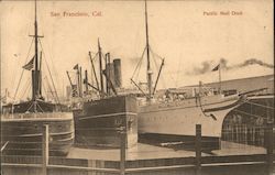 Pacific Mail Dock Postcard