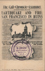 Earthquake and Fire : San Francisco in Ruins Postcard