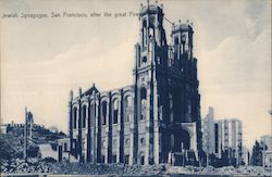 Jewish Synagogue after the Great Fire Postcard