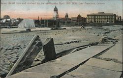 Street Torn and Cracked by the Earthquake, April 18th 1906 Postcard