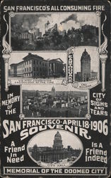 Memorial Photos of the Doomed City Postcard