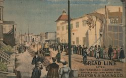 "Bread Line" - How Thousands of San Franciscans were Fed Daily After the Earthquake Postcard
