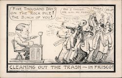 Cleaning Out the Trash Postcard