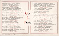 Out in Frisco, Poem by S. Levy Postcard