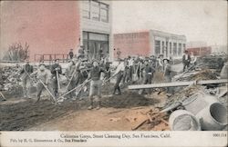 California Greys, Street Cleaning Day Postcard