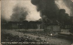 From 17th E. Market Sts. Frisco - April 18th 06.5 P.M. Postcard