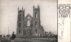 Ruins of St. Francis Church Postcard