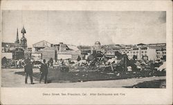Gay Street - AFter Earthquake and Fire Postcard