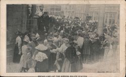 Bread Line at the Mission Police Station Postcard