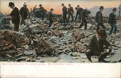 Searching the ruins for canned goods San Francisco, CA Postcard Postcard Postcard