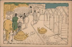 People Waiting For Insurance Claims in Aftermath of San Francisco Fire Postcard