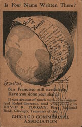 Chicago Commercial Association Request for Help for San Francisco Postcard