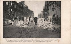 Cleaning the Debris from McAllister, near Market Street Postcard