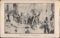 Getting Ready for a New Building Postcard