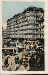 Lotta Fountain and Palace Hotel Postcard