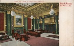 Hotel St. Francis, Lobby and Ladies Gallery Postcard