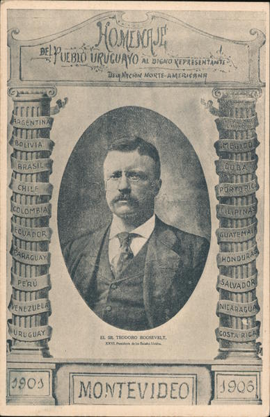 Uruguayan Postcard of Roosevelt Theodore Roosevelt