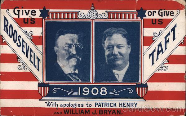 Give us ROOSEVELT or Give us TAFT 1908 / Square Portraits