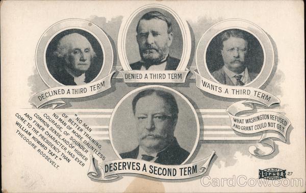 Political Card of Roosevelt Supporting President Taft