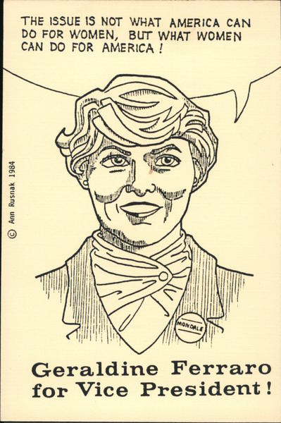 Geraldine Ferraro for Vice President! Political