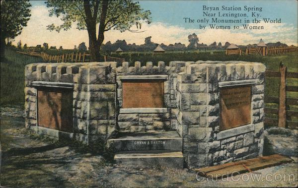 Bryan Station Spring Near Lexington, Ky. The Only Monument in the World by Women to Women.