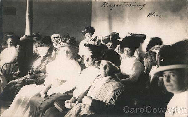 Women Registering to vote Women's Suffrage