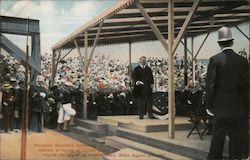 President Roosevelt delivering Address at laying of Corner Stone, of Pilgrim Monument Postcard