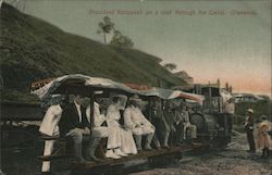 President Roosevelt on a visit through the Canal. (Panama). Postcard