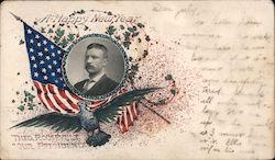 A Happy New Year Theo. Roosevelt "Our President" Postcard