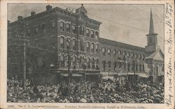 12801. President Roosevelt addressing People at Willimantic, Conn. Postcard
