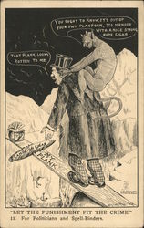 "Let the Punishment Fit the Crime." Postcard