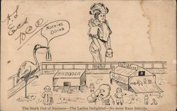 The Stork Out of Business The Ladies Delighted  No more Race Suicide. Postcard