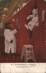 No. 3 The Roosevelt Bears in a Sleeping Car Postcard