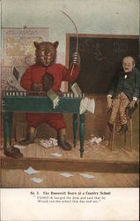 The Roosevelt Bears at a Country School Postcard