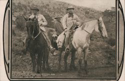 President Roosevelt and Two Other Men on Horseback Theodore Roosevelt Postcard Postcard Postcard