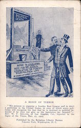 Sunday Bills - Political Death - Guillotine - Intimidation Postcard