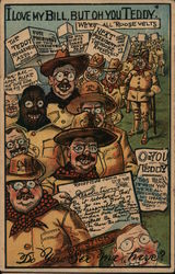 I Love my Bill, But Oh You Teddy. Postcard