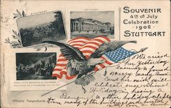 Souvenir 4th of July Celebration 1902 Stuttgart Postcard