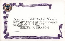 Think it over An ounce of persuasion precedes a pound of coercion Postcard