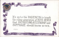 Think it over An ounce of persuasion precedes a pound of coercion Postcard