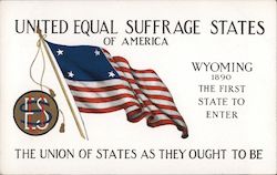 United Equal Suffrage States of America Women's Suffrage Postcard Postcard Postcard