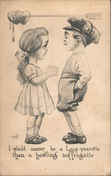 I Would Sooner be a Leap-yearette than a Howling Suffragette Postcard