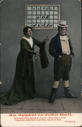 An Appeal to John Bull - A Woman Pleading with a Man Postcard
