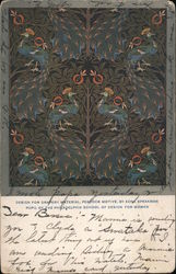 Design for Drapery Material, Peacock Motive, by Edna Speakman Postcard