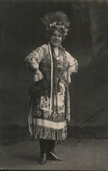 Studio Photo Czech Actress, Hair Up Postcard