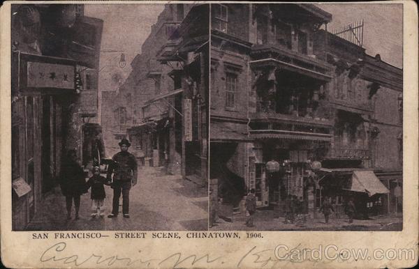 San Francisco Street Scene, Chinatown  1906 California
