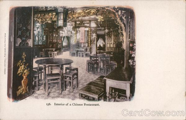 Interior of a Chinese Restaurant Chinatown San Francisco California